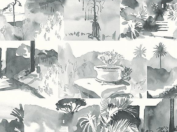 Панно и фотообои Paint & Paper Library Tresco Abbey Gardens Paris Rooftops
