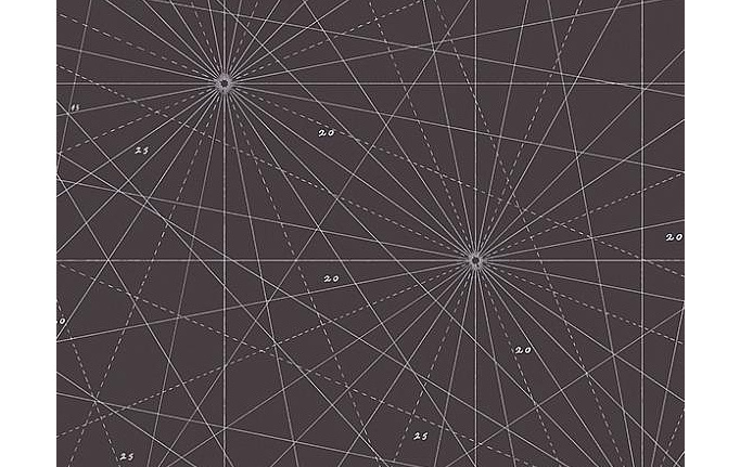 Английские панно и фотообои Paint & Paper Library, коллекция Tresco, артикул Chart Perse Grey
