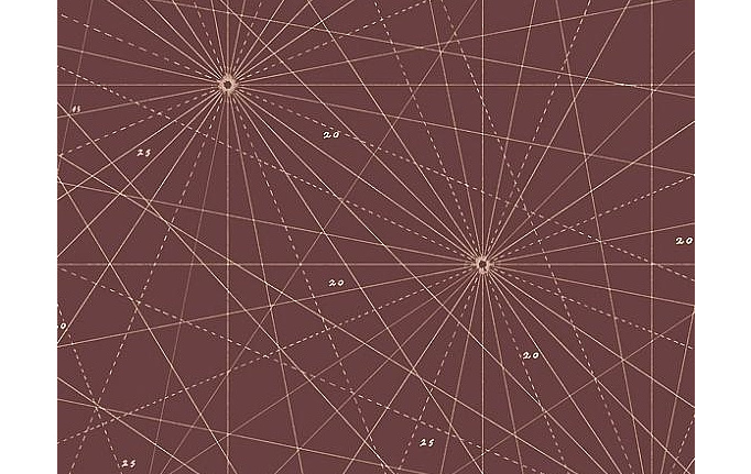 Английские панно и фотообои Paint & Paper Library, коллекция Tresco, артикул Chart Plum Brandy