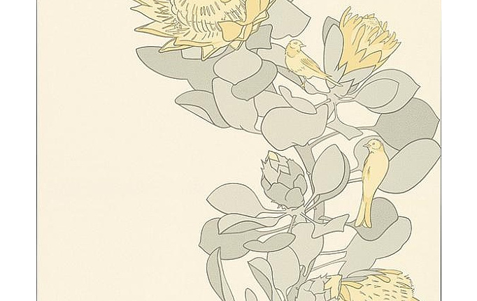 Английские обои Paint & Paper Library, коллекция Tresco, артикул Protea Trail Clay