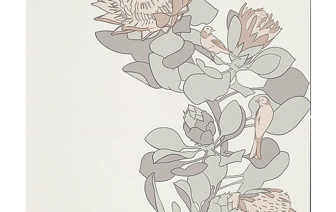Английские обои Paint & Paper Library, коллекция Tresco, артикул Protea Trail Salt
