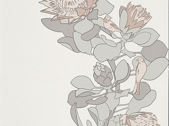 Обои Paint & Paper Library Tresco Protea Trail Salt