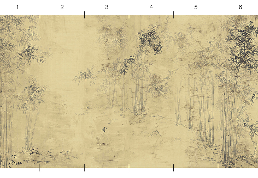 Обои Paul Montgomery Studio Melange Series Bamboo in Mist Teak