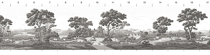 Обои Paul Montgomery Studio Melange Series English Mural Grisaille