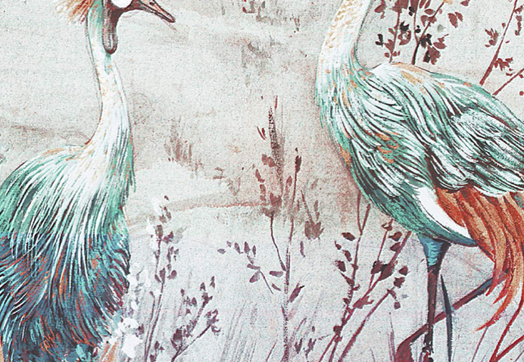 Панно и фотообои Nicolette Mayer Blossom Chinoiserie Crested Crane/Turq Red
