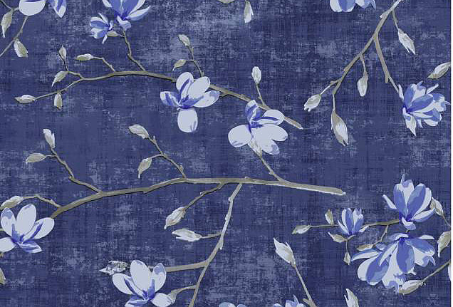 Обои Nicolette Mayer Blossom Chinoiserie Bloom/Delft Blue