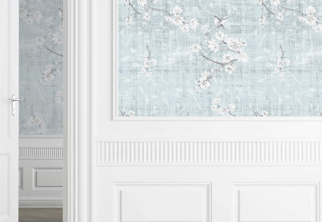 Обои Nicolette Mayer Blossom Chinoiserie Blossom Fantasia/Sky