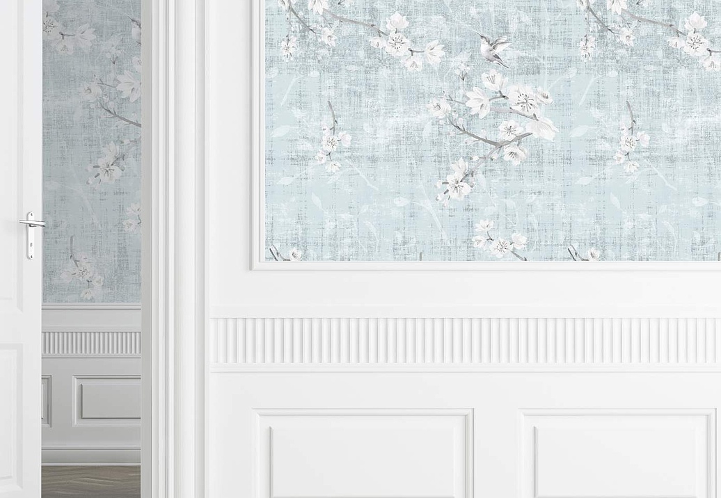 Обои Nicolette Mayer Blossom Chinoiserie Blossom Fantasia/Sky