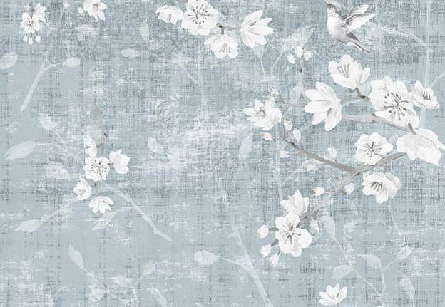 Обои Nicolette Mayer Blossom Chinoiserie Blossom Fantasia/Slate