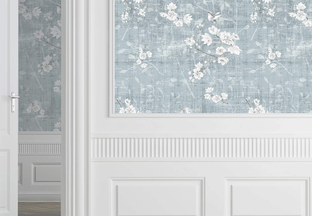 Обои Nicolette Mayer Blossom Chinoiserie Blossom Fantasia/Slate