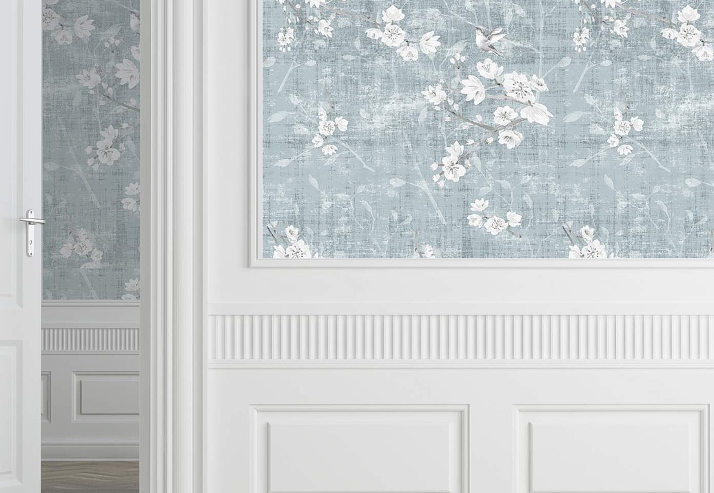 Обои Nicolette Mayer Blossom Chinoiserie Blossom Fantasia/Slate