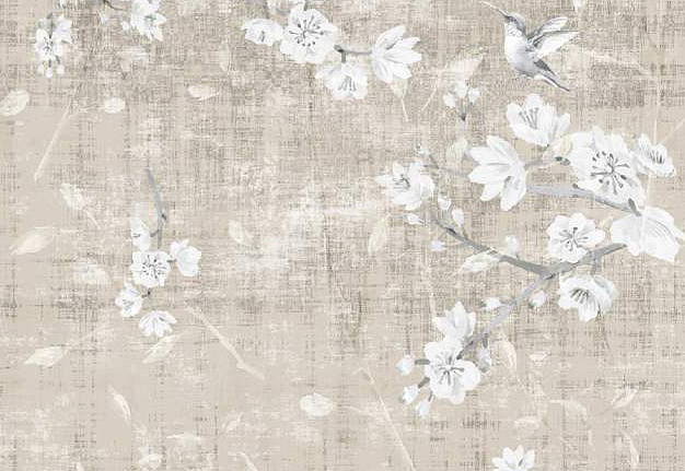 Обои Nicolette Mayer Blossom Chinoiserie Blossom Fantasia/French Gray