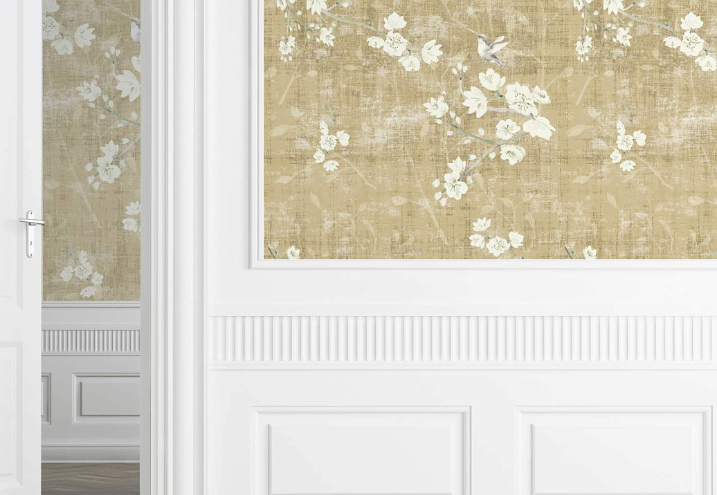 Обои Nicolette Mayer Blossom Chinoiserie Blossom Fantasia/Gold