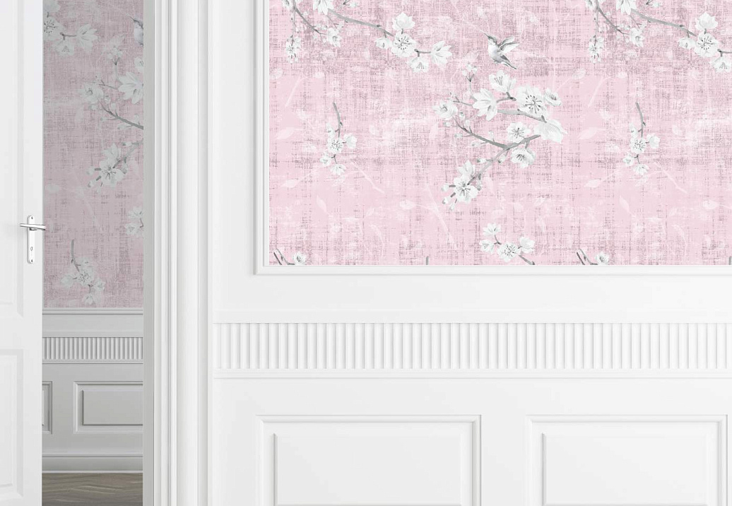 Обои Nicolette Mayer Blossom Chinoiserie Blossom Fantasia/Soft Pink