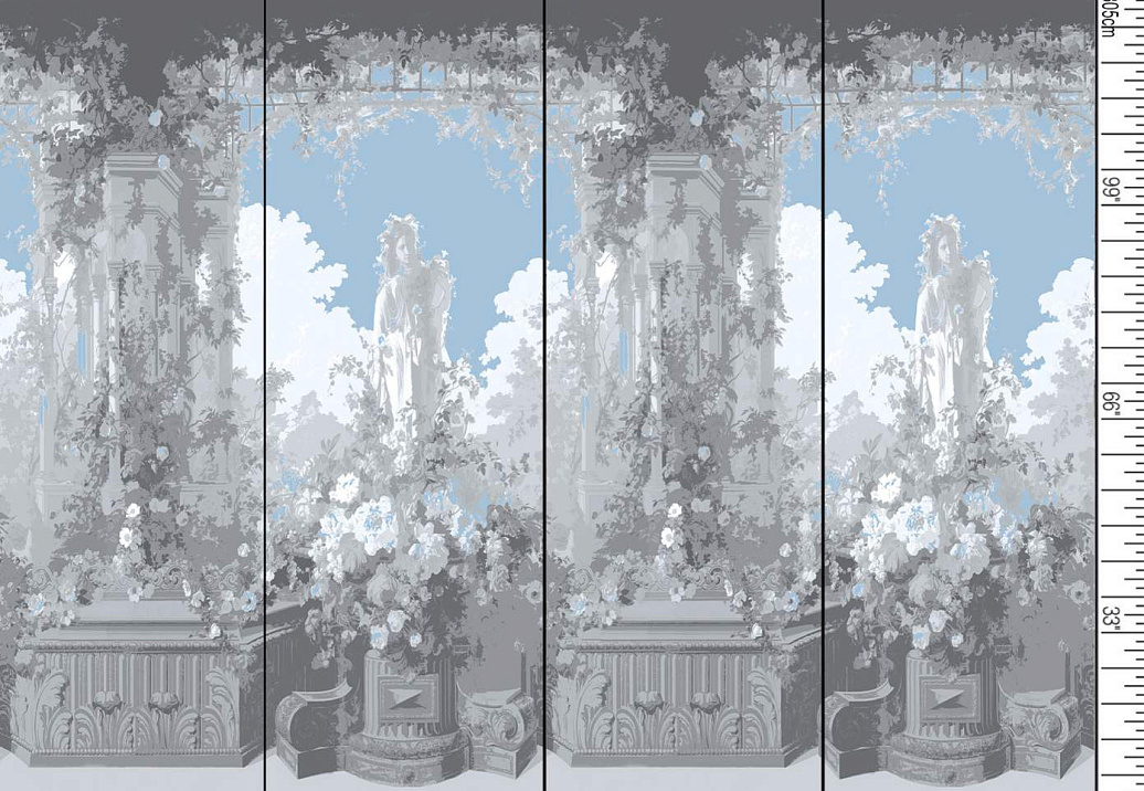 Панно и фотообои Nicolette Mayer Regence Redux Jardin Defosse/Perlblau