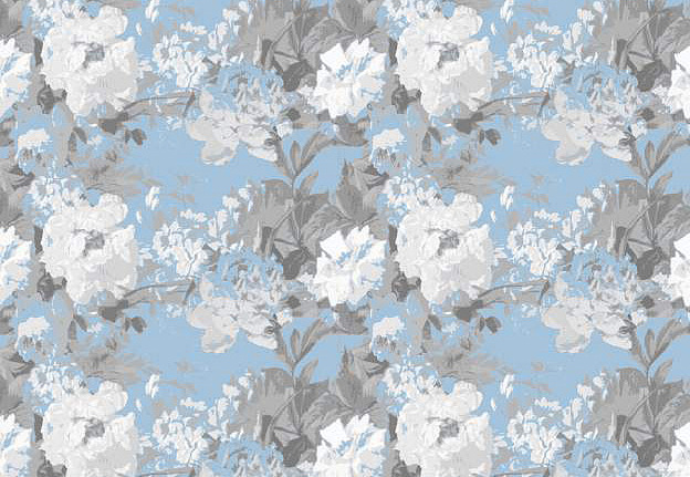 Обои Nicolette Mayer Regence Redux Les Fleurs/Perlblau Toile