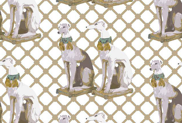 Обои Nicolette Mayer Regency Moderne Regal Greyhound/Luxe