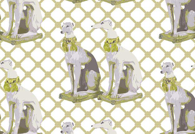 Обои Nicolette Mayer Regency Moderne Regal Greyhound/Gold