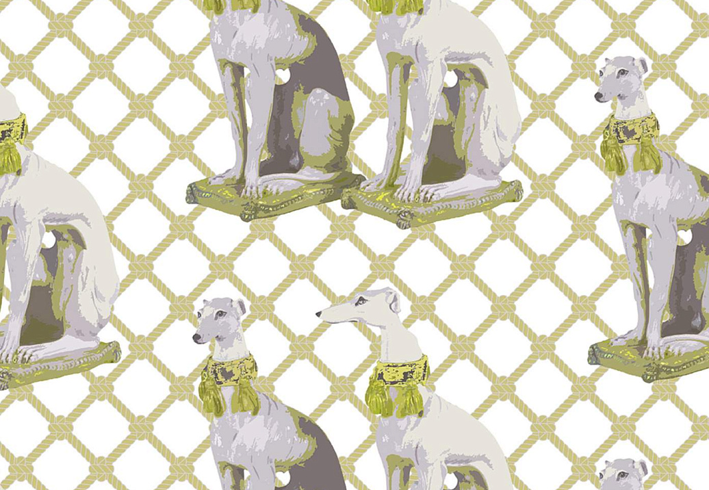Обои Nicolette Mayer Regency Moderne Regal Greyhound/Gold