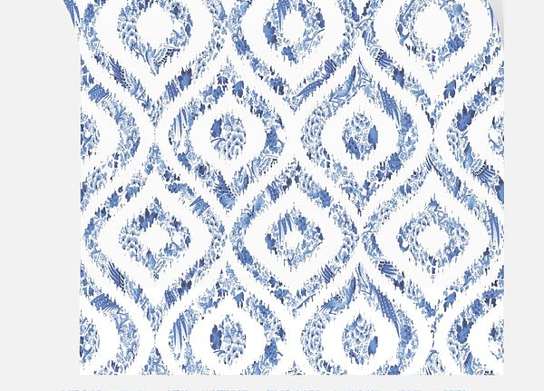 Обои Nicolette Mayer Royal Delft Ikat-White-Grasscloth
