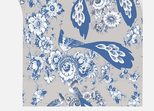 Обои Nicolette Mayer Royal Delft Bloemdecor-Grain