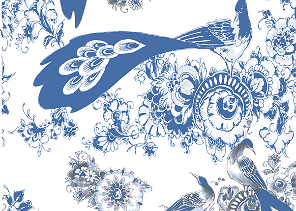 Обои Nicolette Mayer Royal Delft Bloemdecor-White
