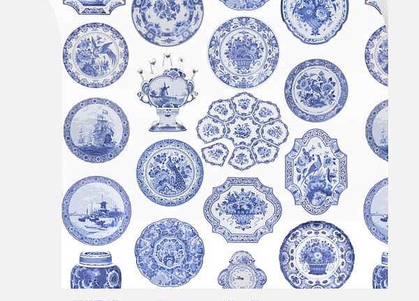 Обои Nicolette Mayer Royal Delft Collections-White