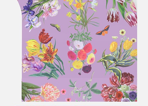 Обои Nicolette Mayer Royal Delft Flora-Fauna-Orchid
