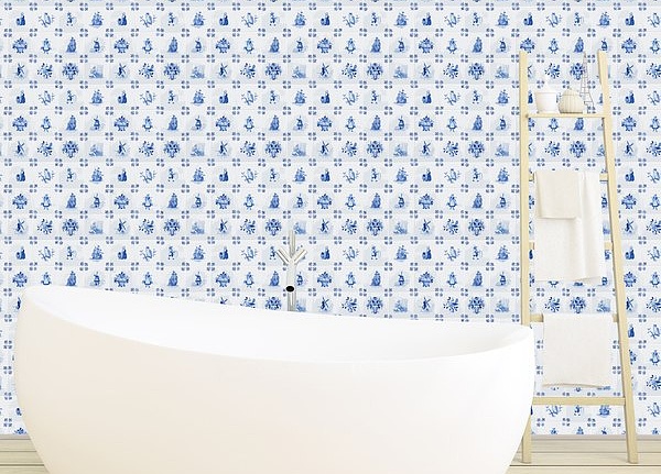 Панно и фотообои Nicolette Mayer Royal Delft Tile Play/White