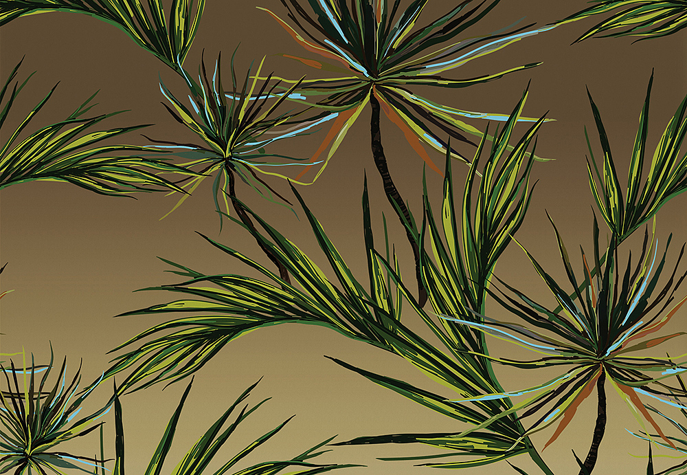Панно и фотообои Yo2 Luminous Palms LP1.02/Gold