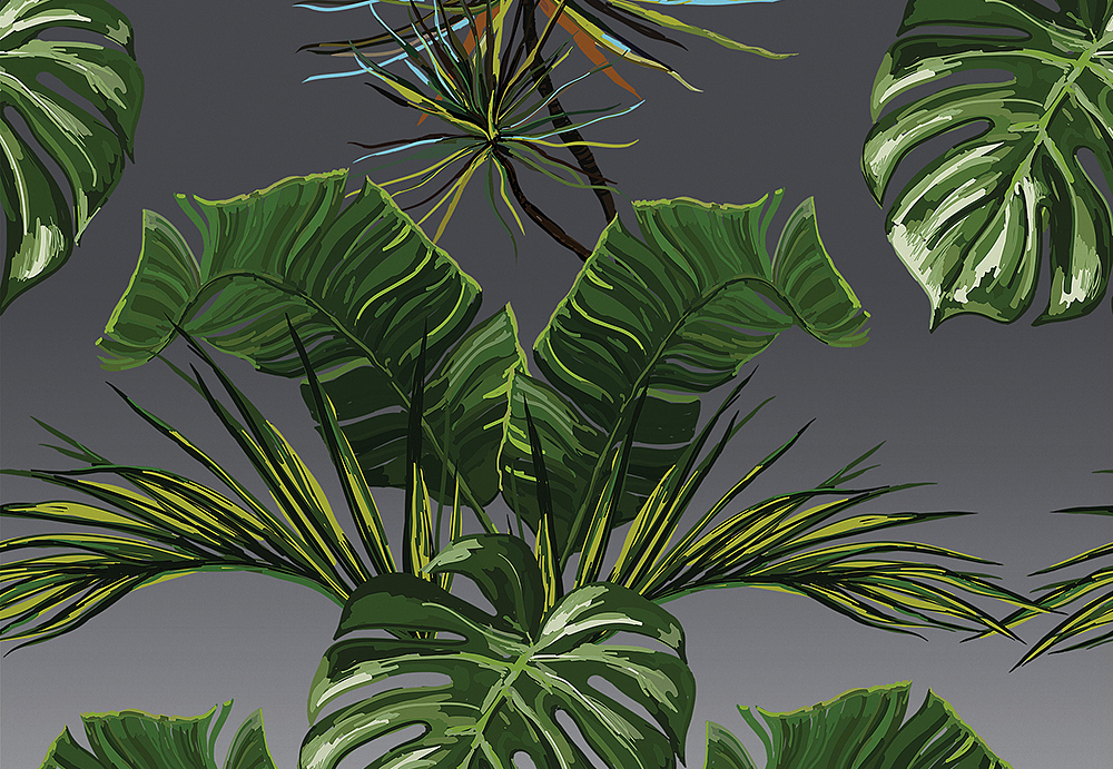 Панно и фотообои Yo2 Luminous Palms LP1.04/Silver