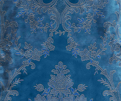 Обои Zuber Broderies 540/Bleu/Serti Bronze