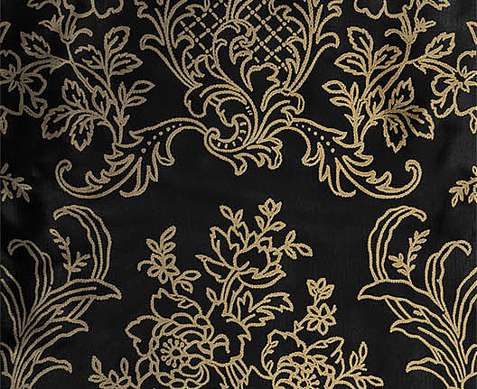 Обои Zuber Broderies 516/Noir/Serti Bronze