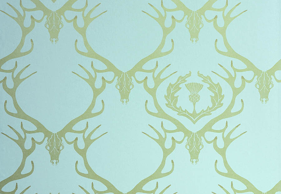Обои Barneby Gates Book vol.1 BG0100401/Deer Damask/Duck Egg Blue