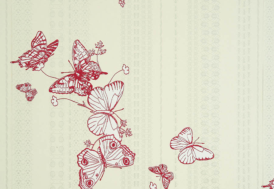 Обои Barneby Gates Book vol.1 BG0100301/Bugs and Butterflies/Raspberry