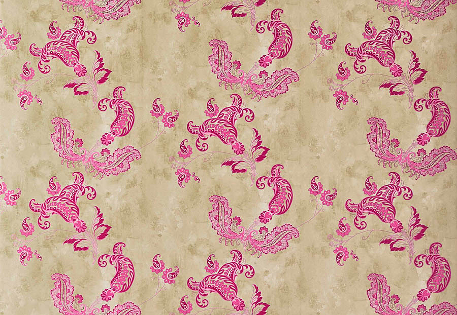 Обои Barneby Gates Book vol.2 BG0800201/Paisley/Hot Pink on Tea Stain
