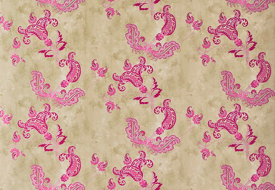 Обои Barneby Gates Book vol.2 BG0800201/Paisley/Hot Pink on Tea Stain