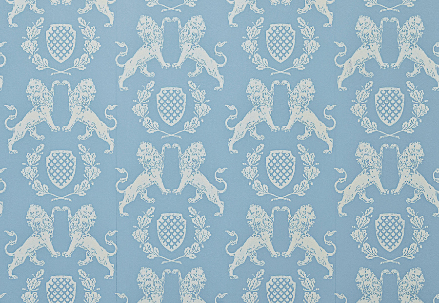 Обои Barneby Gates Book vol.3 BG1100101/Heraldic Lion/Wedgewood Blue