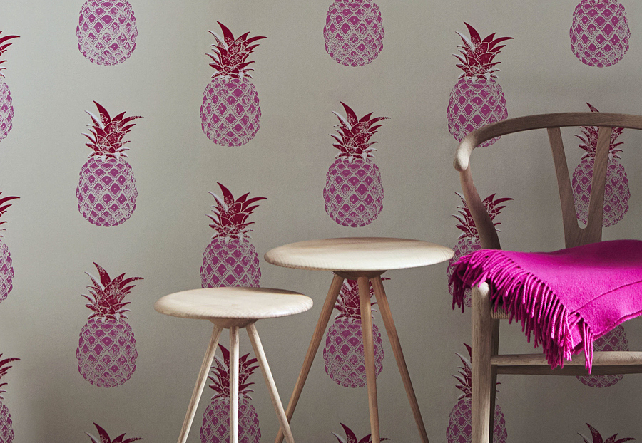 Обои Barneby Gates Book vol.3 BG1200201/Pineapple/Red/Pink