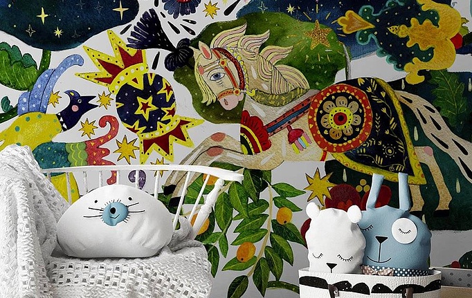 Российские панно и фотообои Fun House Store, коллекция Детские принты, артикул A-00435