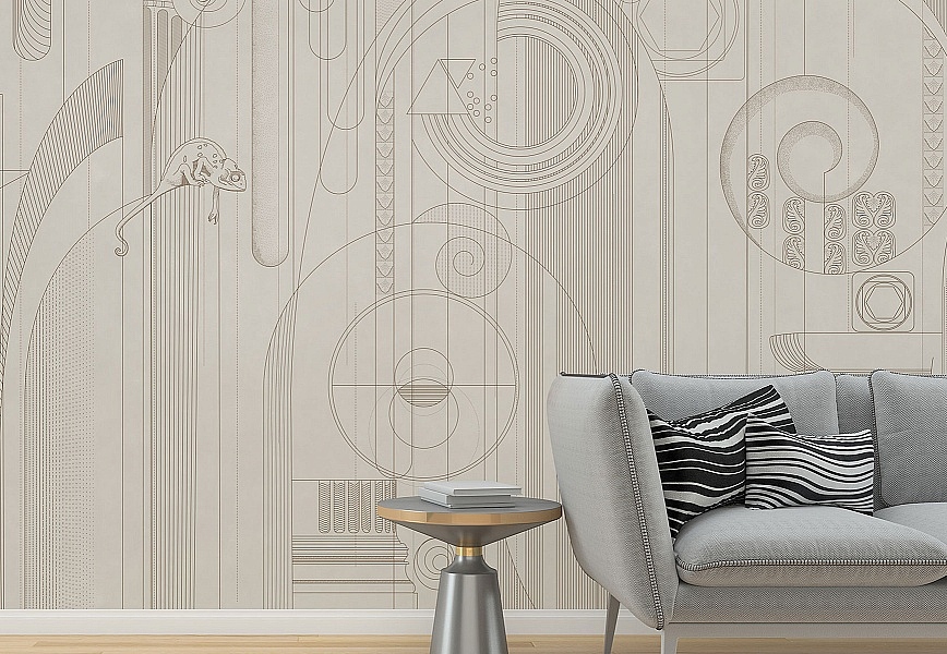 Панно и фотообои Affresco Line Art AF2149-COL5