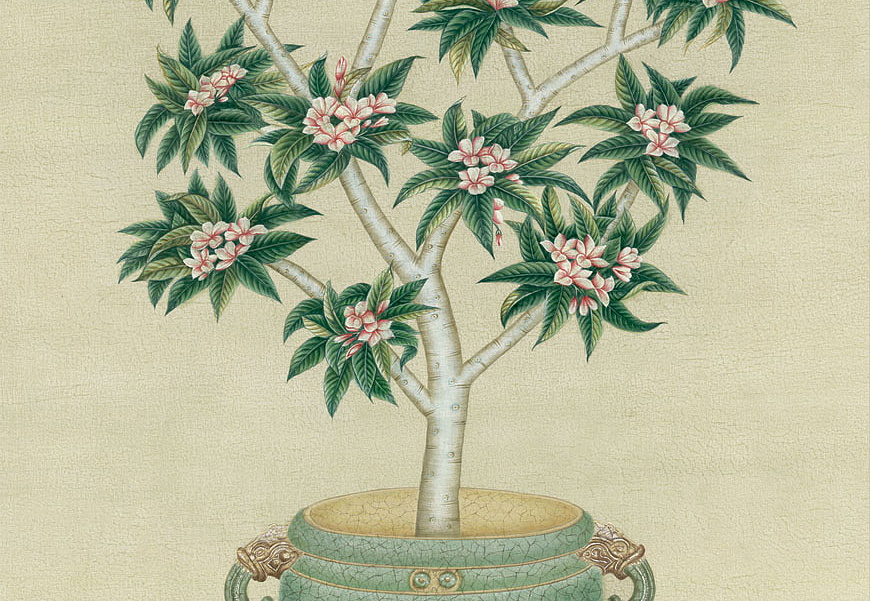Панно и фотообои Iksel Scenic & Architectural Wallpapers Trees In Celadon Pots GEL2