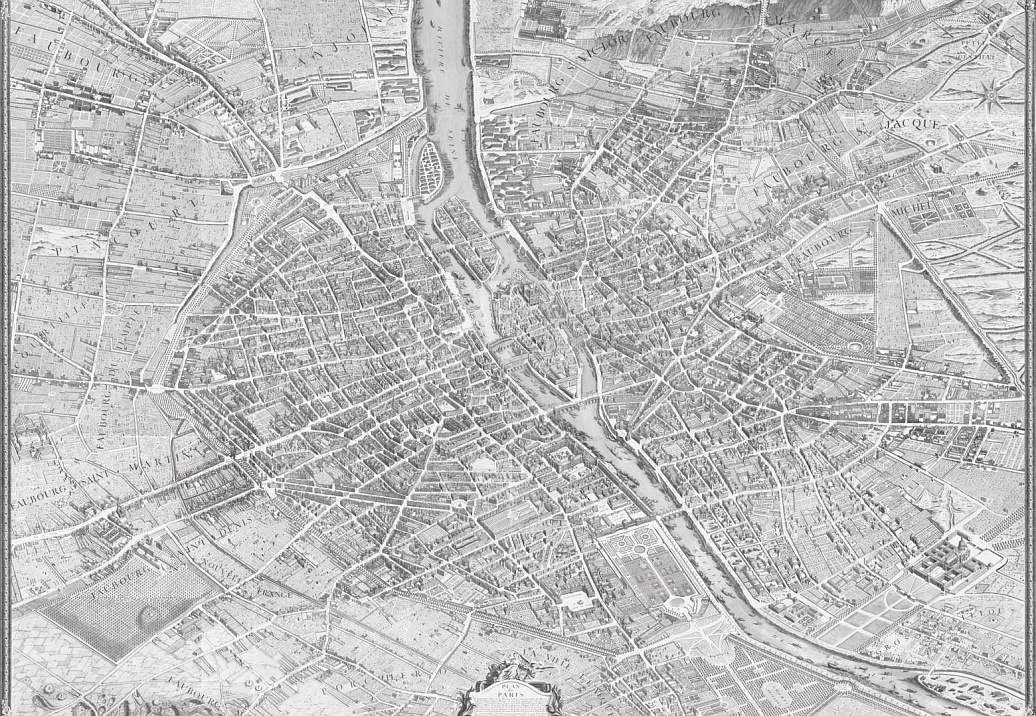 Панно и фотообои Iksel Scenic & Architectural Wallpapers Plan Of Paris