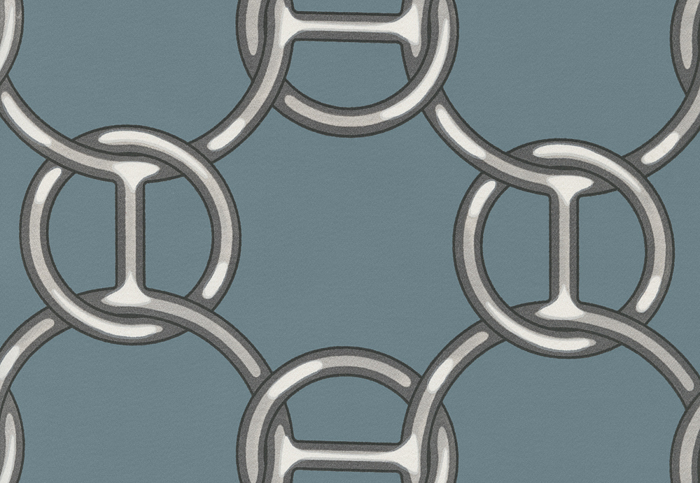 Ткань Hermes Fil d'Argent 211018M02