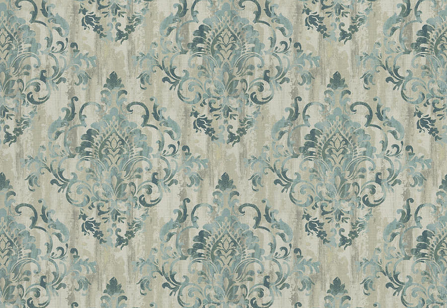 Ткань Trend Lifestyles By Color vol.IX Celestial/Coral 04590/teal