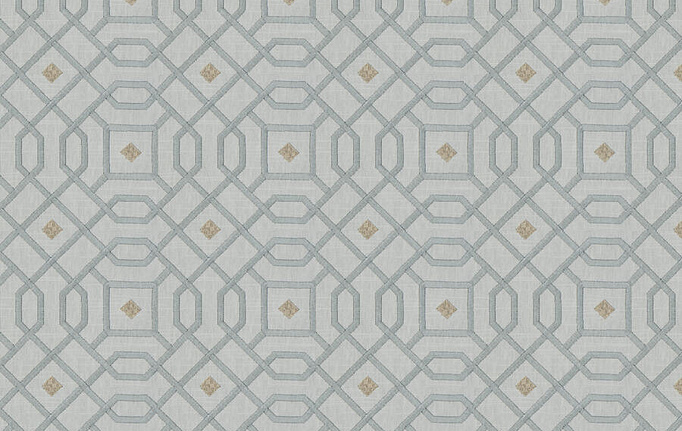 Американская ткань Fabricut, коллекция Luxe Nuances Cumulus Breeze, артикул ArmonkLattice/Porcelain