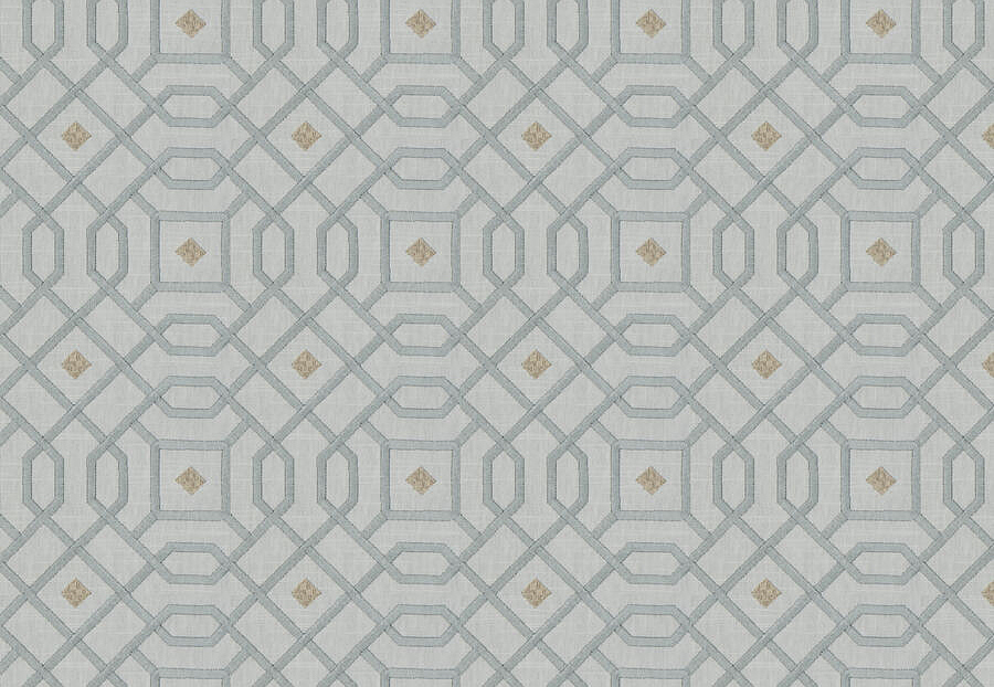 Ткань Fabricut Luxe Nuances Cumulus Breeze ArmonkLattice/Porcelain