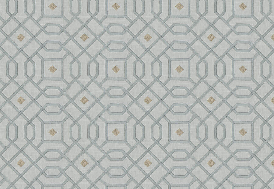 Ткань Fabricut Luxe Nuances Cumulus Breeze ArmonkLattice/Porcelain