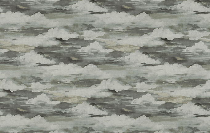 Американская ткань Fabricut, коллекция Luxe Nuances Cumulus Breeze, артикул CloudNine/Fog