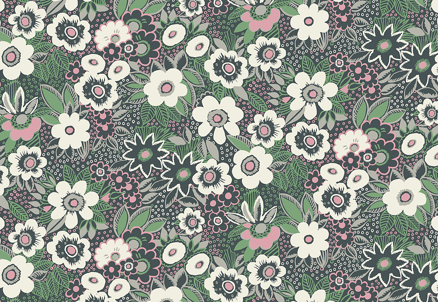 Ткань Blendworth Bazaar Jungle Gardenia/Paloma